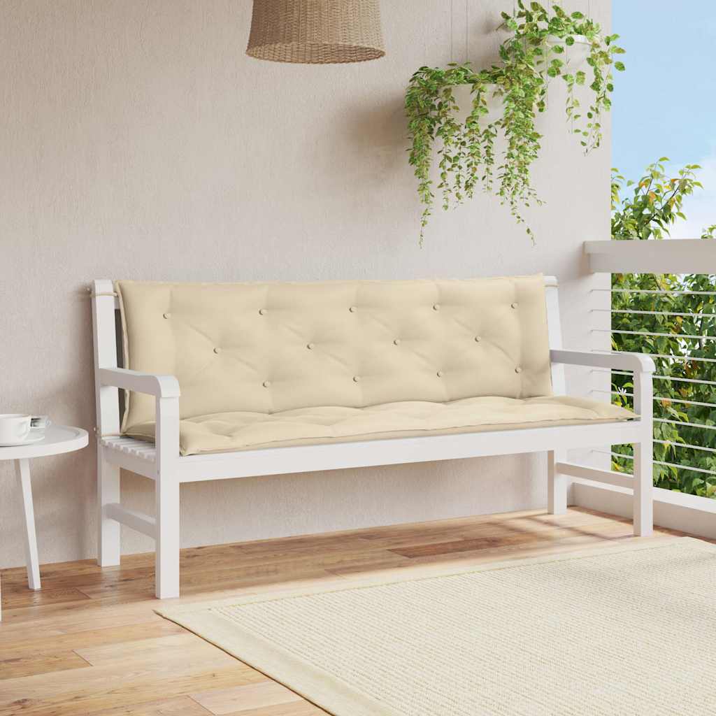Gartenbank-Auflage Beige 150x(50+50)x7 cm Oxford-Gewebe