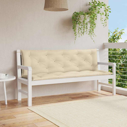 Gartenbank-Auflage Beige 150x(50+50)x7 cm Oxford-Gewebe