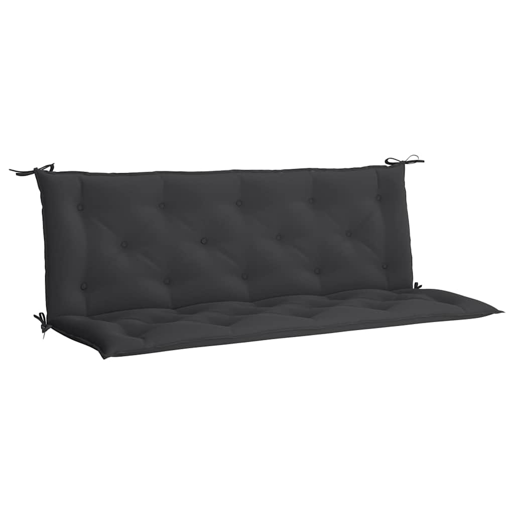 Gartenbank-Auflage Schwarz 150x(50+50)x7 cm Oxford-Gewebe