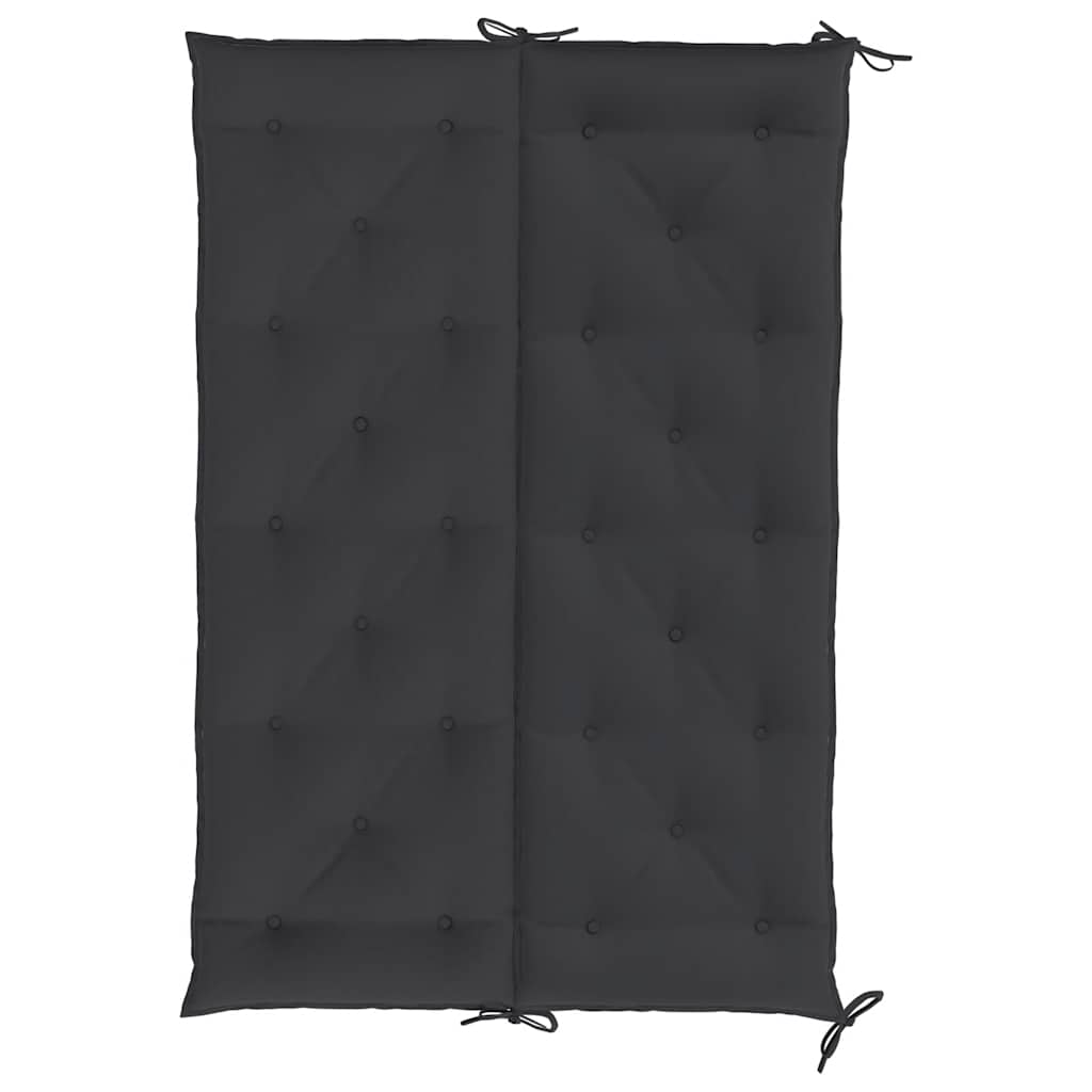 Gartenbank-Auflage Schwarz 150x(50+50)x7 cm Oxford-Gewebe