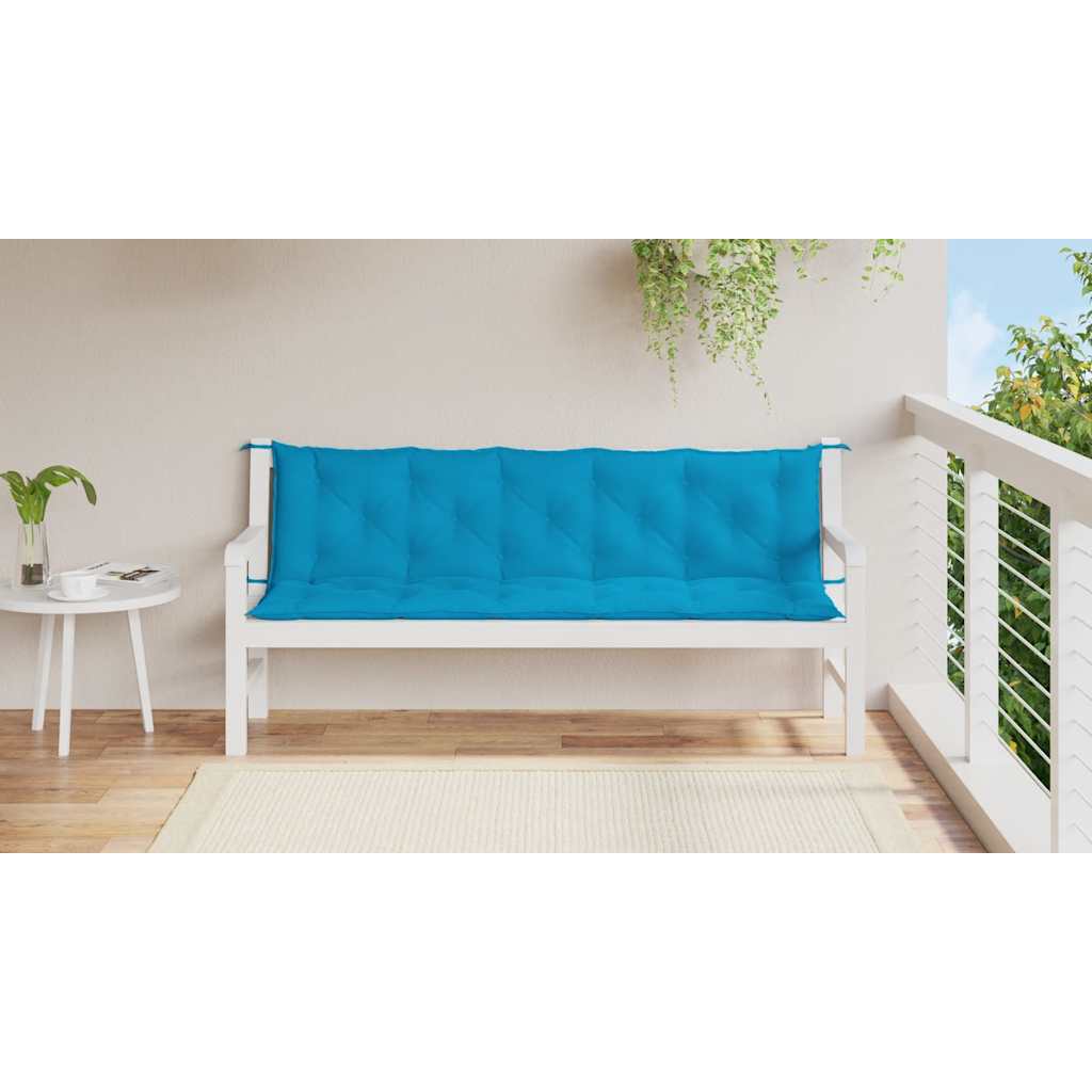 Gartenbank-Auflage Hellblau 180x(50+50)x7 cm Oxford-Gewebe