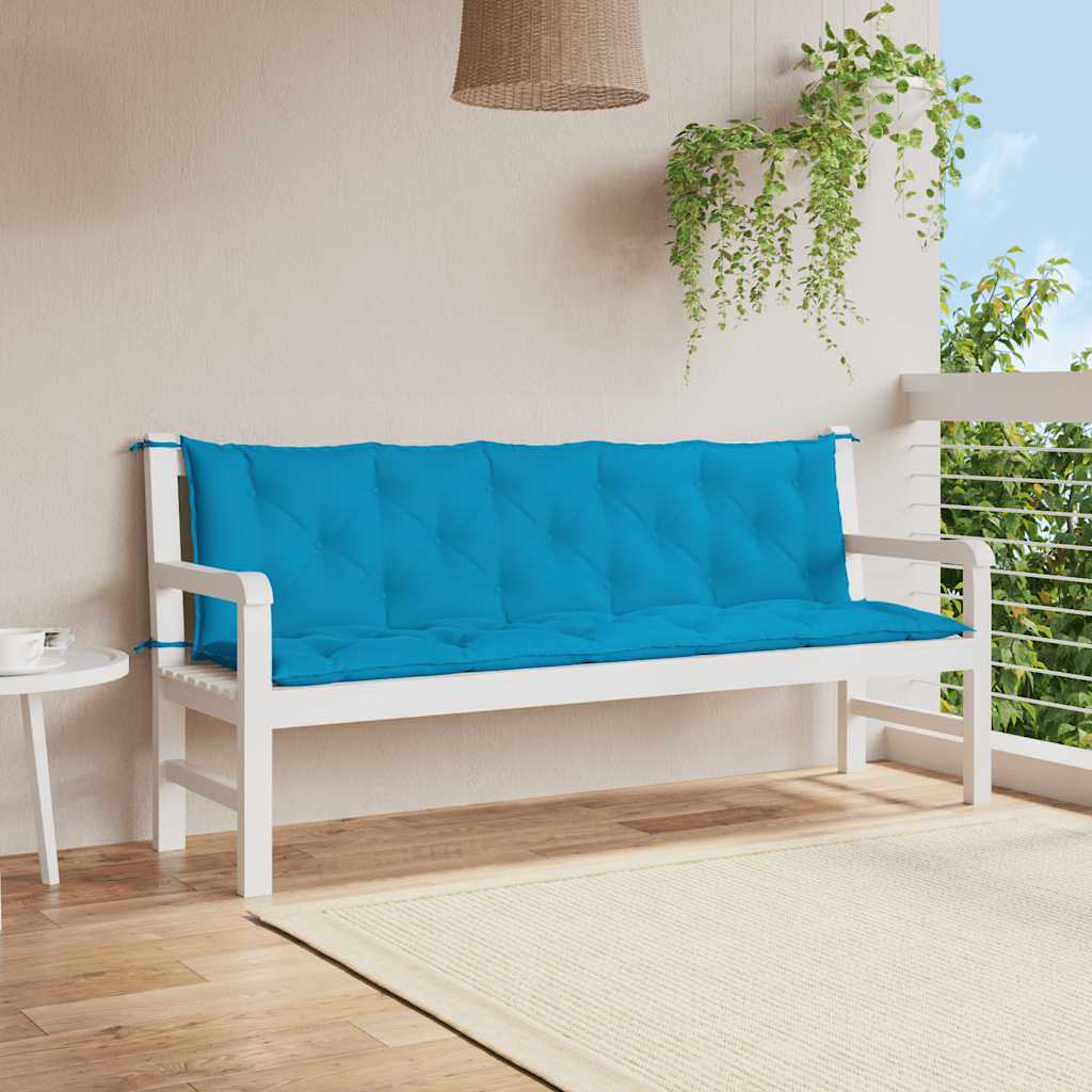 Gartenbank-Auflage Hellblau 180x(50+50)x7 cm Oxford-Gewebe