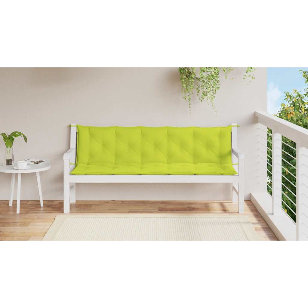 Gartenbank-Auflage Hellgrün 180x(50+50)x7 cm Oxford-Gewebe