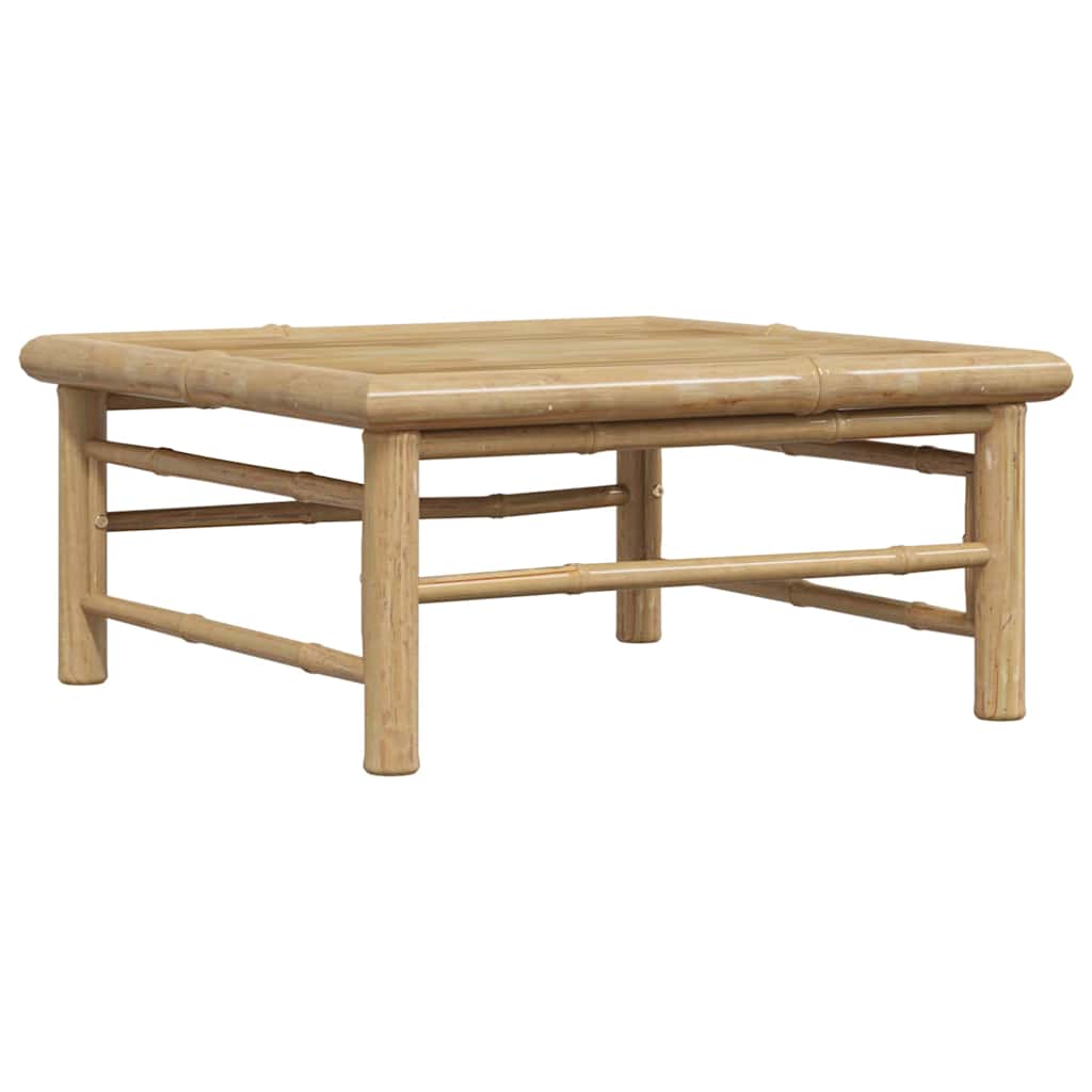 3-tlg. Garten-Lounge-Set mit Dunkelgrauen Kissen Bambus