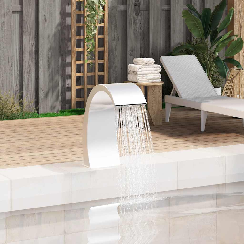 Pool-Wasserfall 22x60x70 cm Edelstahl 304