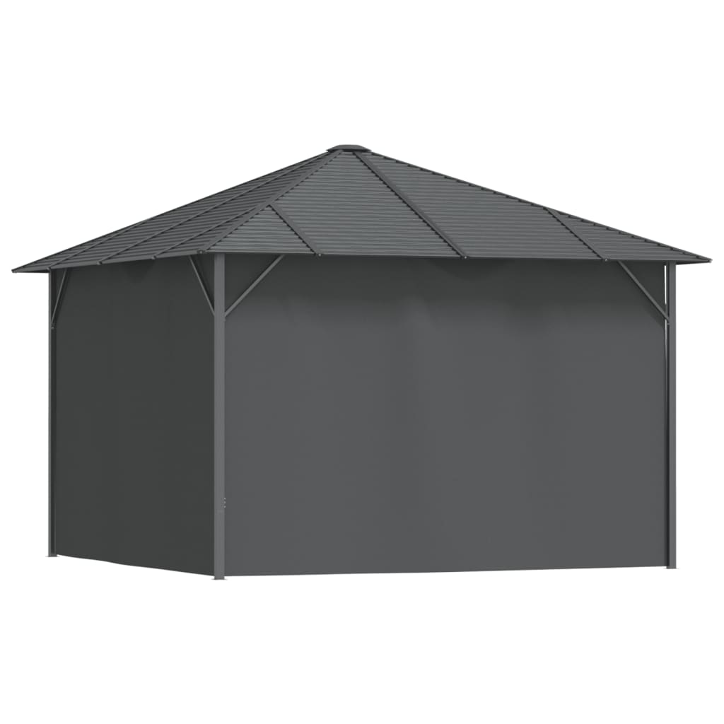 Pavillon mit Seitenwänden & Dach 3x3 m Anthrazit