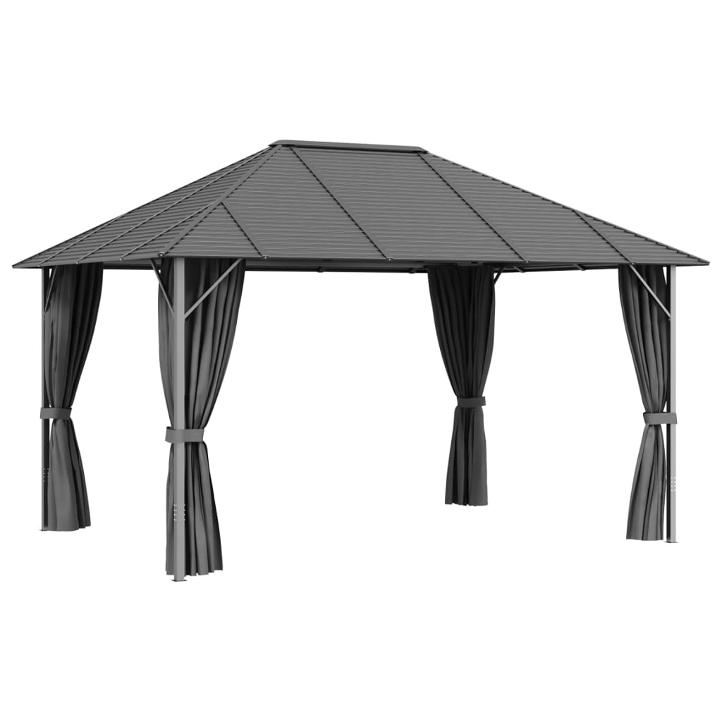 Pavillon mit Seitenwänden & Dach 4x3 m Anthrazit