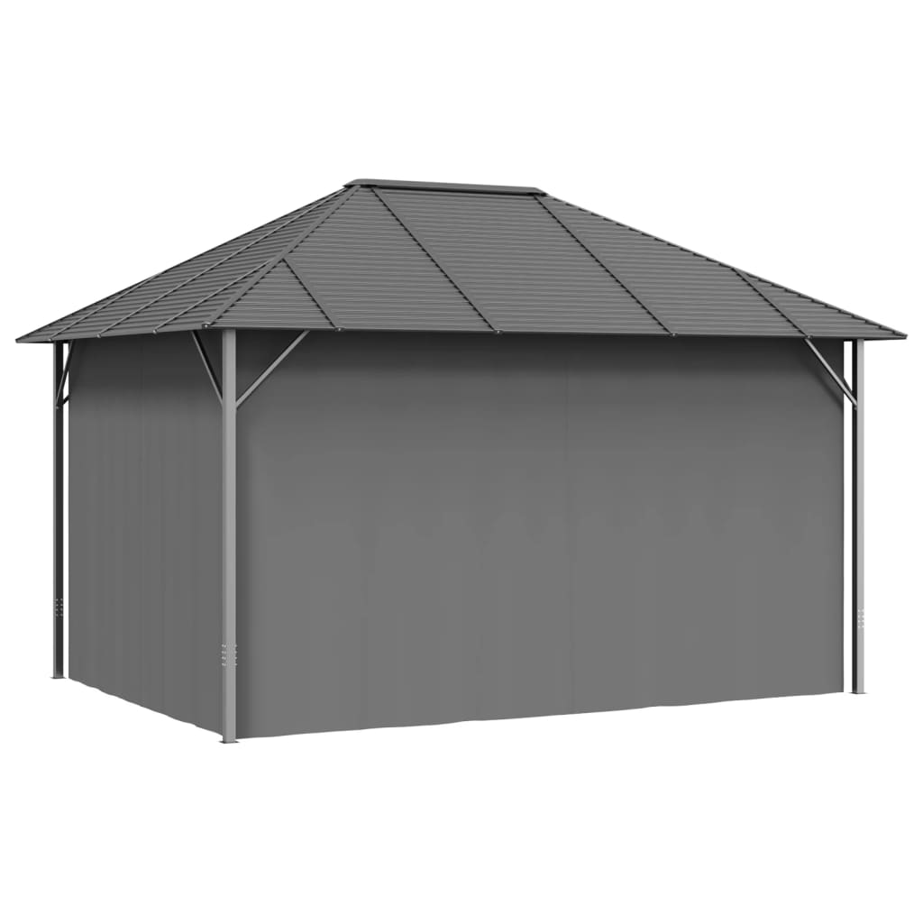 Pavillon mit Seitenwänden & Dach 4x3 m Anthrazit