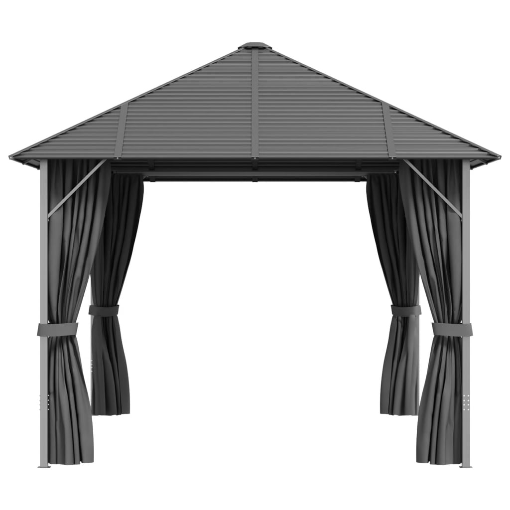 Pavillon mit Seitenwänden & Dach 4x3 m Anthrazit