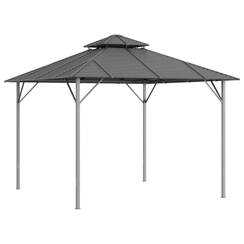 Pavillon mit Doppeldach 3x3 m Anthrazit