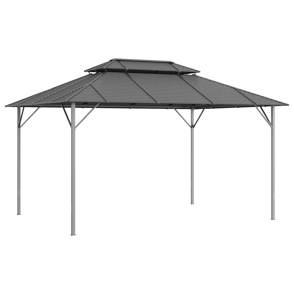 Pavillon mit Doppeldach 3x4 m Anthrazit