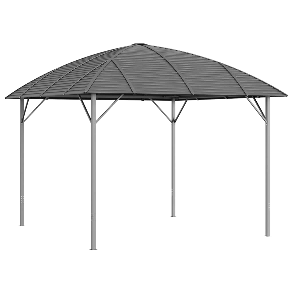 Pavillon mit Bogendach 3x3 m Anthrazit