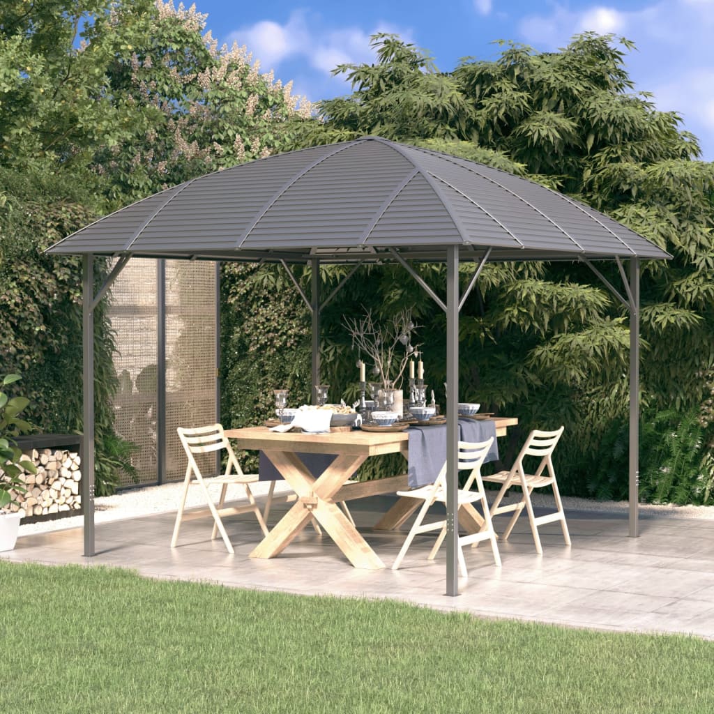 Pavillon mit Bogendach 3x3 m Anthrazit