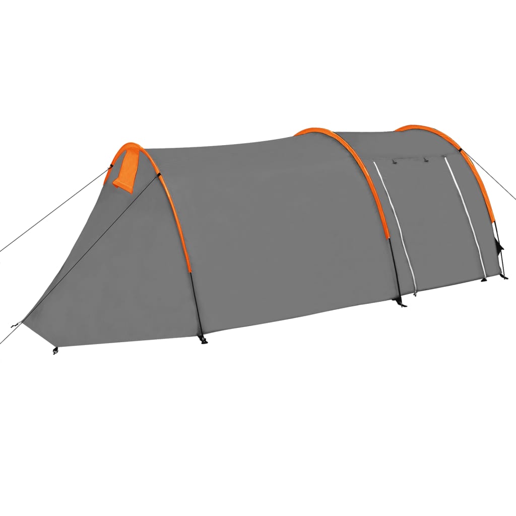 Campingzelt 4 Personen Grau und Orange