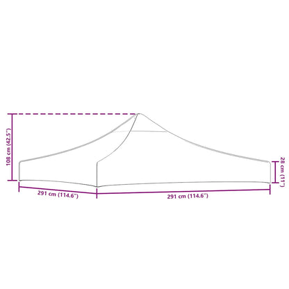 Partyzelt-Dach 3x3 m Grün 270 g/m²