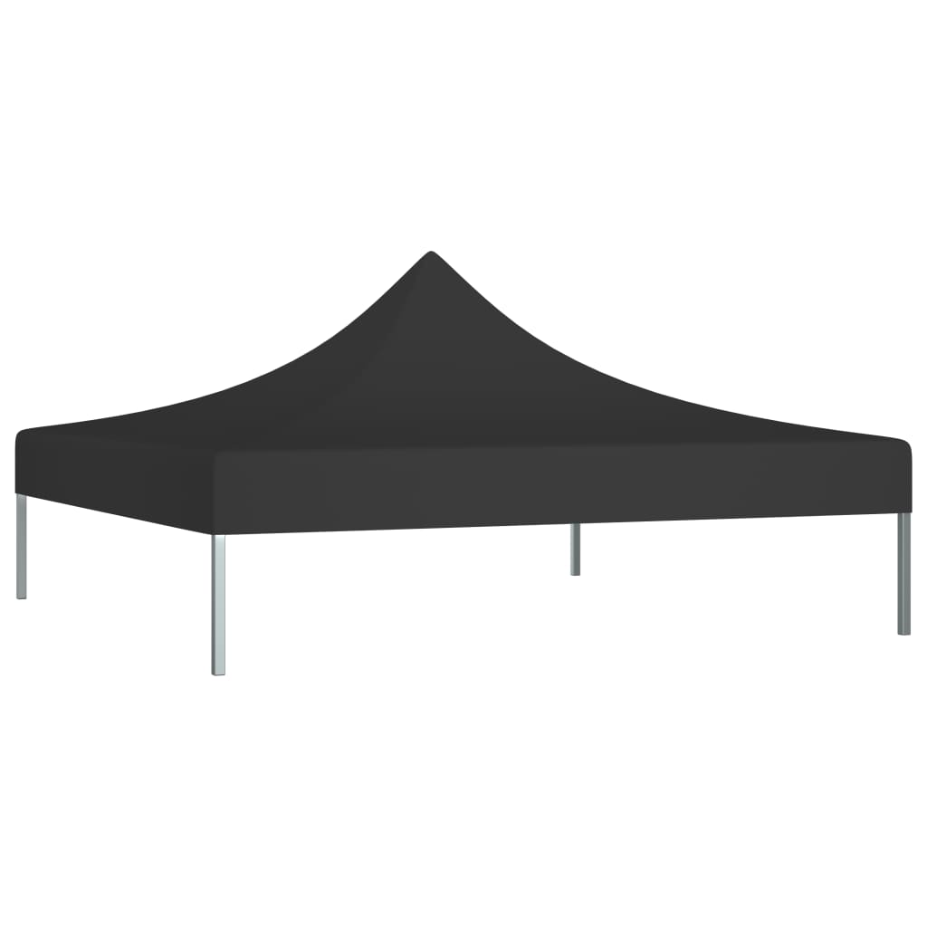 Toit de tente de réception 3x3 m noir 270 g/m²