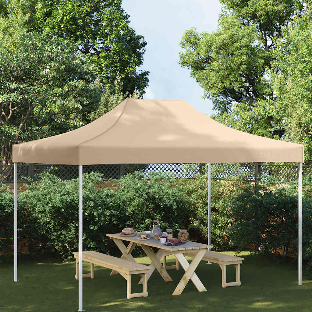 Toit de tente de réception 4,5x3 m beige 270 g/m²