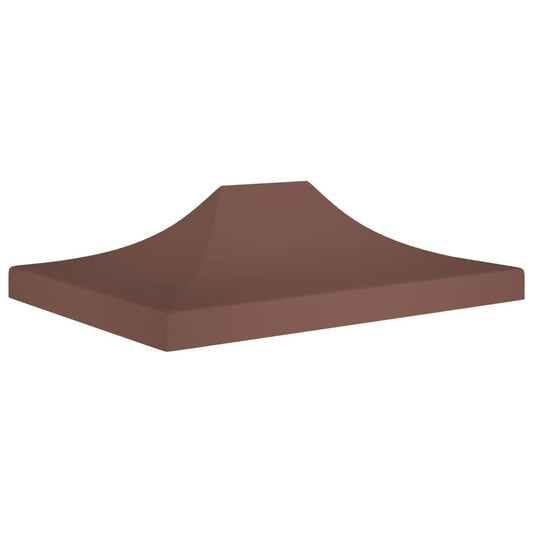 Toit de tente de réception 4,5x3 m marron 270 g/m²