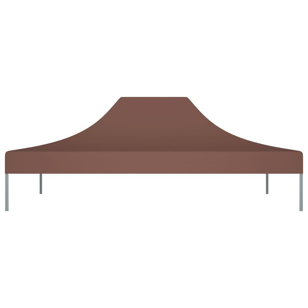 Toit de tente de réception 4,5x3 m marron 270 g/m²