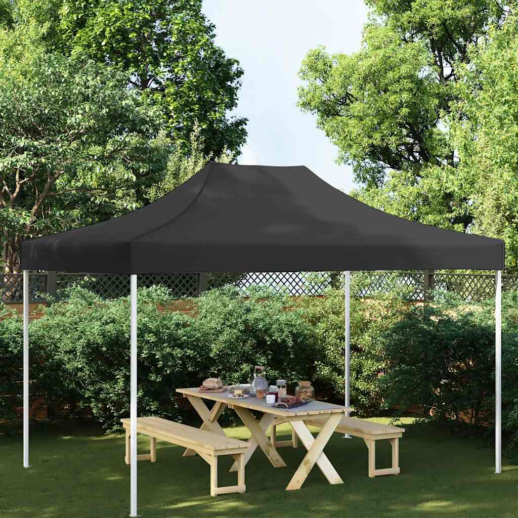 Toit de tente de réception 4,5x3 m noir 270 g/m²