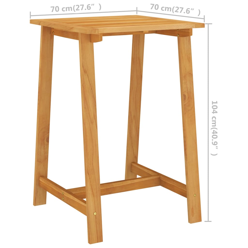 5-tlg. Gartenbar-Set Massivholz Akazie