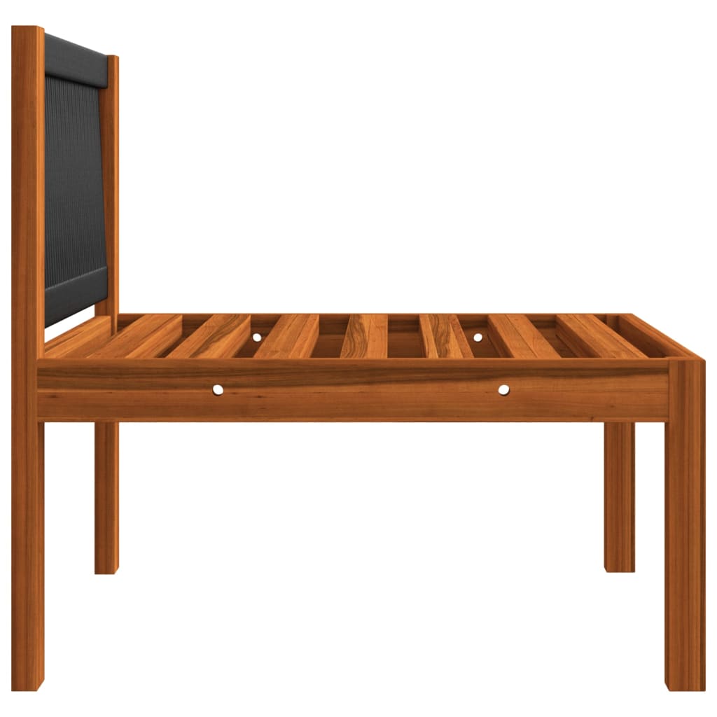 6-tlg. Garten-Lounge-Set mit Kissen Cremefarbenes Holz Akazie & Seil