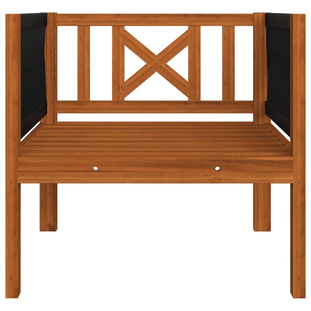 7-tlg. Garten-Lounge-Set mit Kissen Cremefarbenes Holz Akazie & Seil