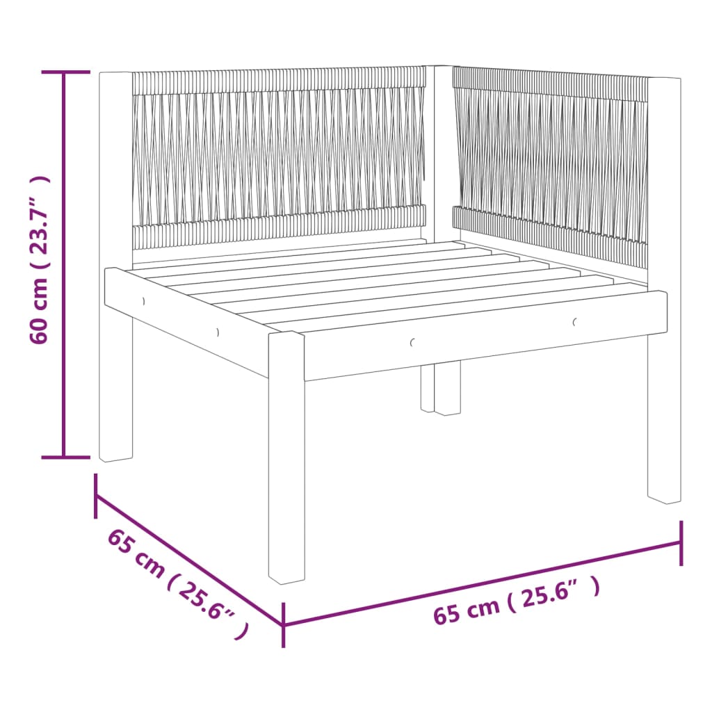 6-teiliges Garten-Lounge-Set mit Kissen Creme 63 x 63 cm