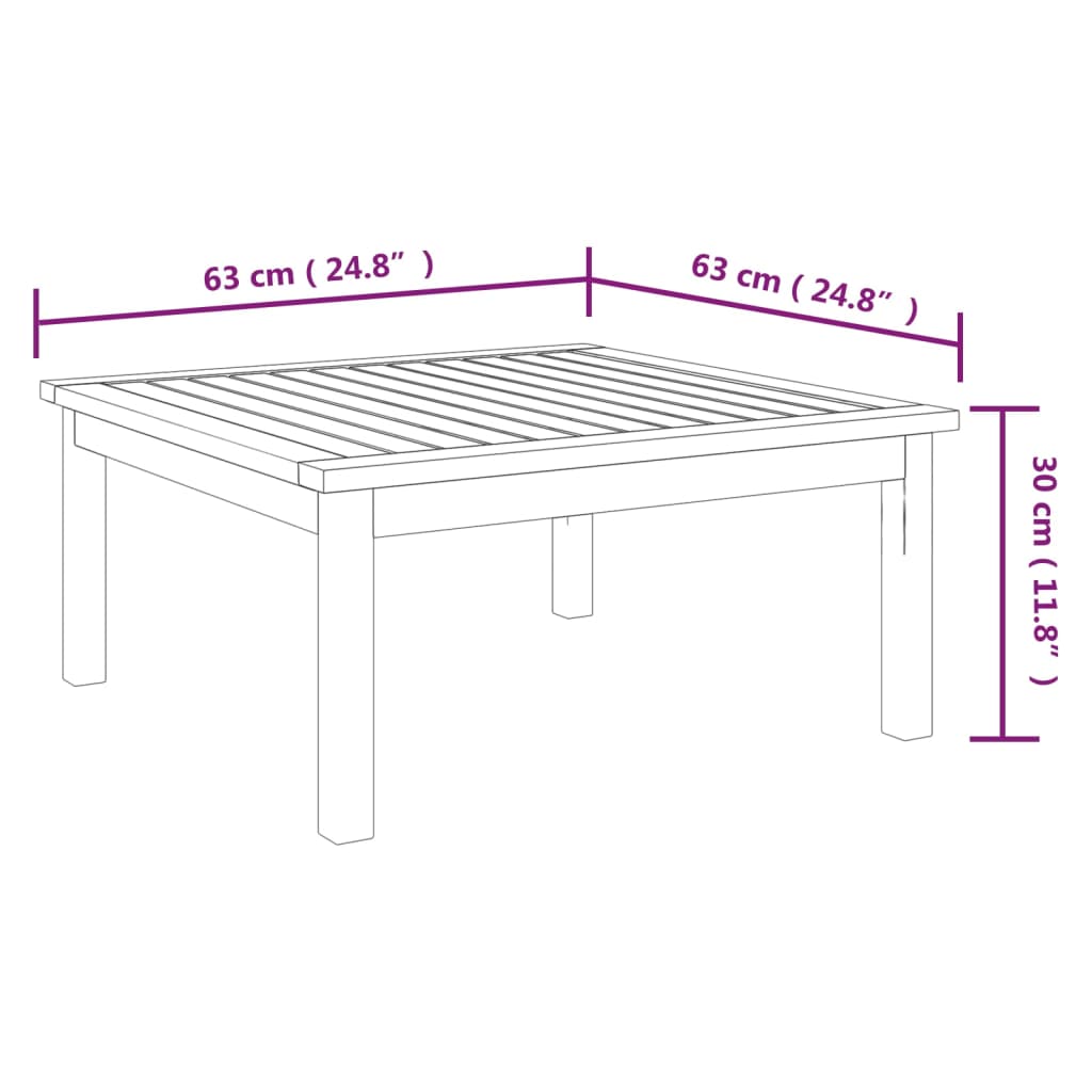 6-teiliges Garten-Lounge-Set mit Kissen Creme 63 x 63 cm