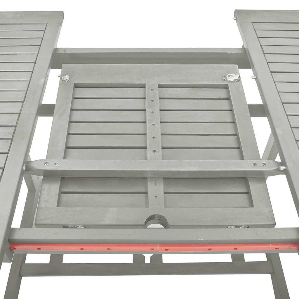 5-tlg. Garten-Essgruppe (150–200) x 100 cm Massivholz Akazie Grau