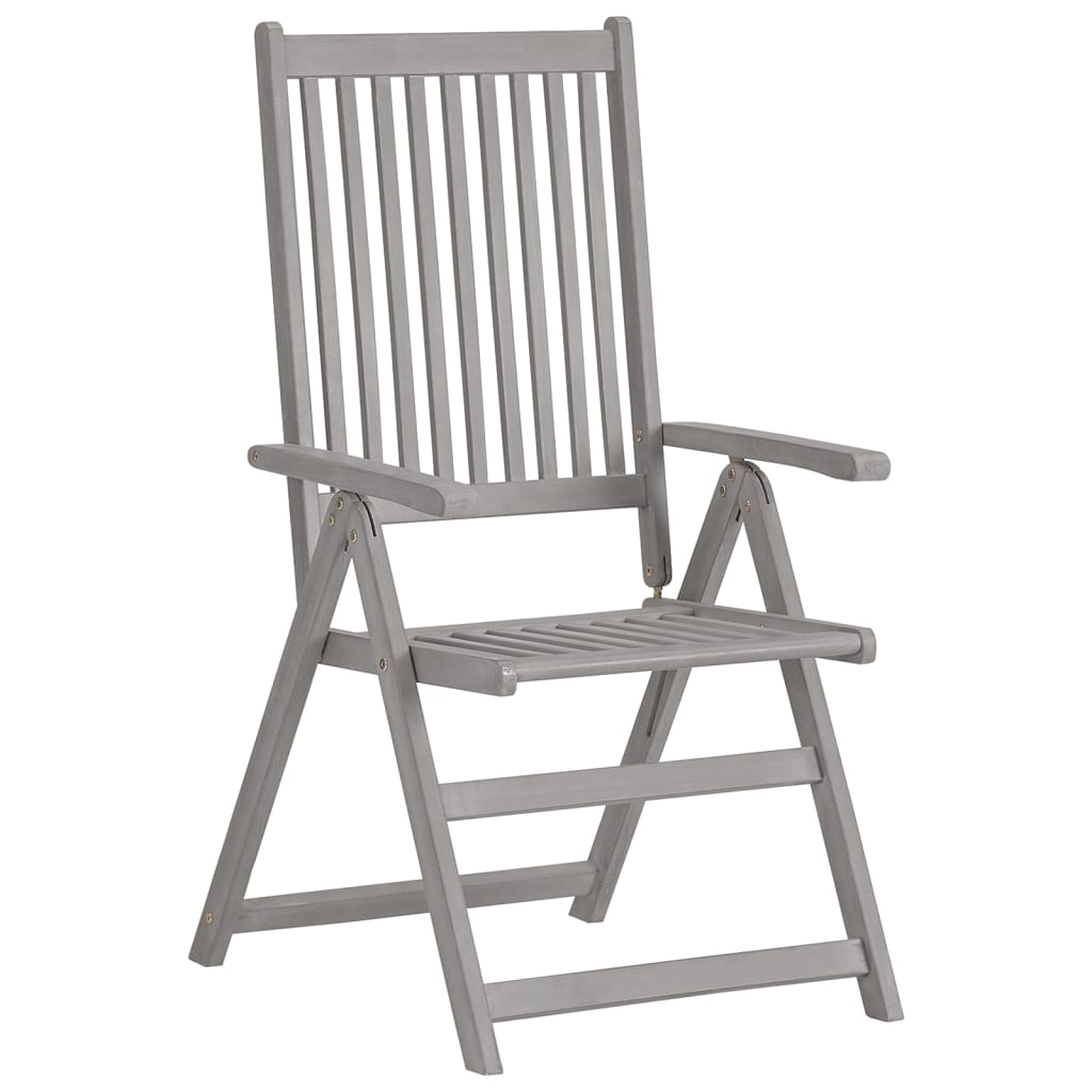 5-tlg. Garten-Essgruppe (150–200) x 100 cm Massivholz Akazie Grau