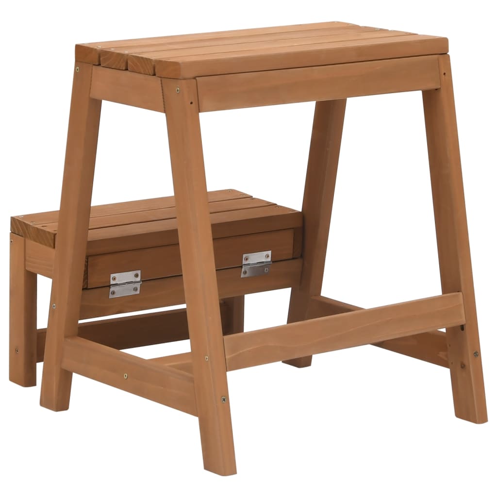 Marchepied pliant en bois de sapin massif
