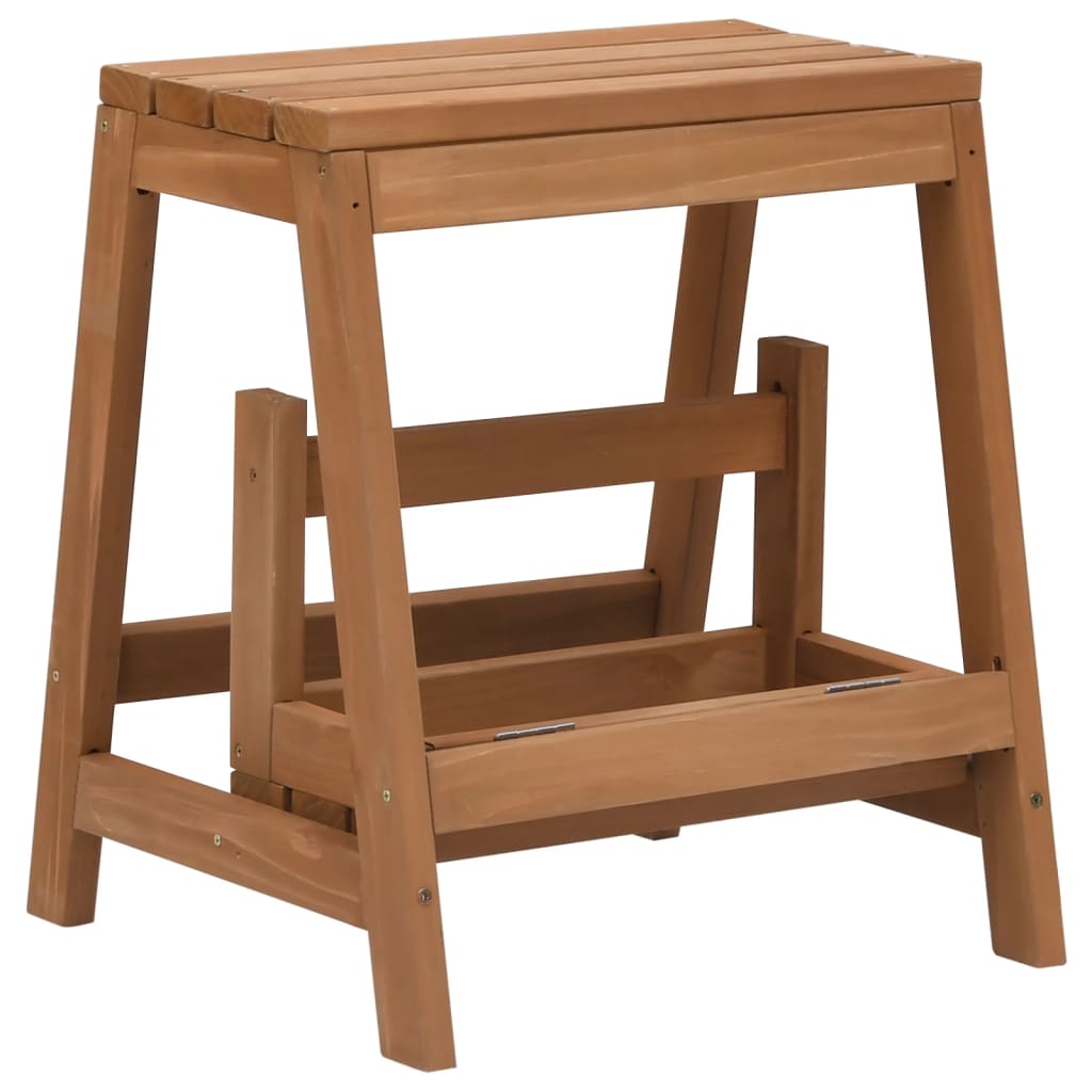 Marchepied pliant en bois de sapin massif