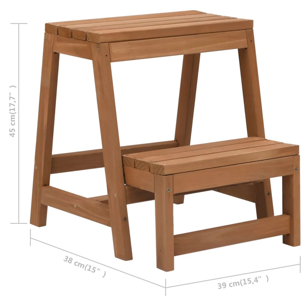 Marchepied pliant en bois de sapin massif