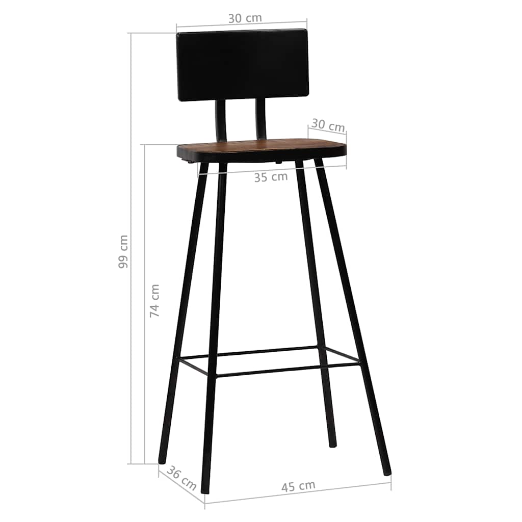 3-tlg. Bar-Set Schwarz