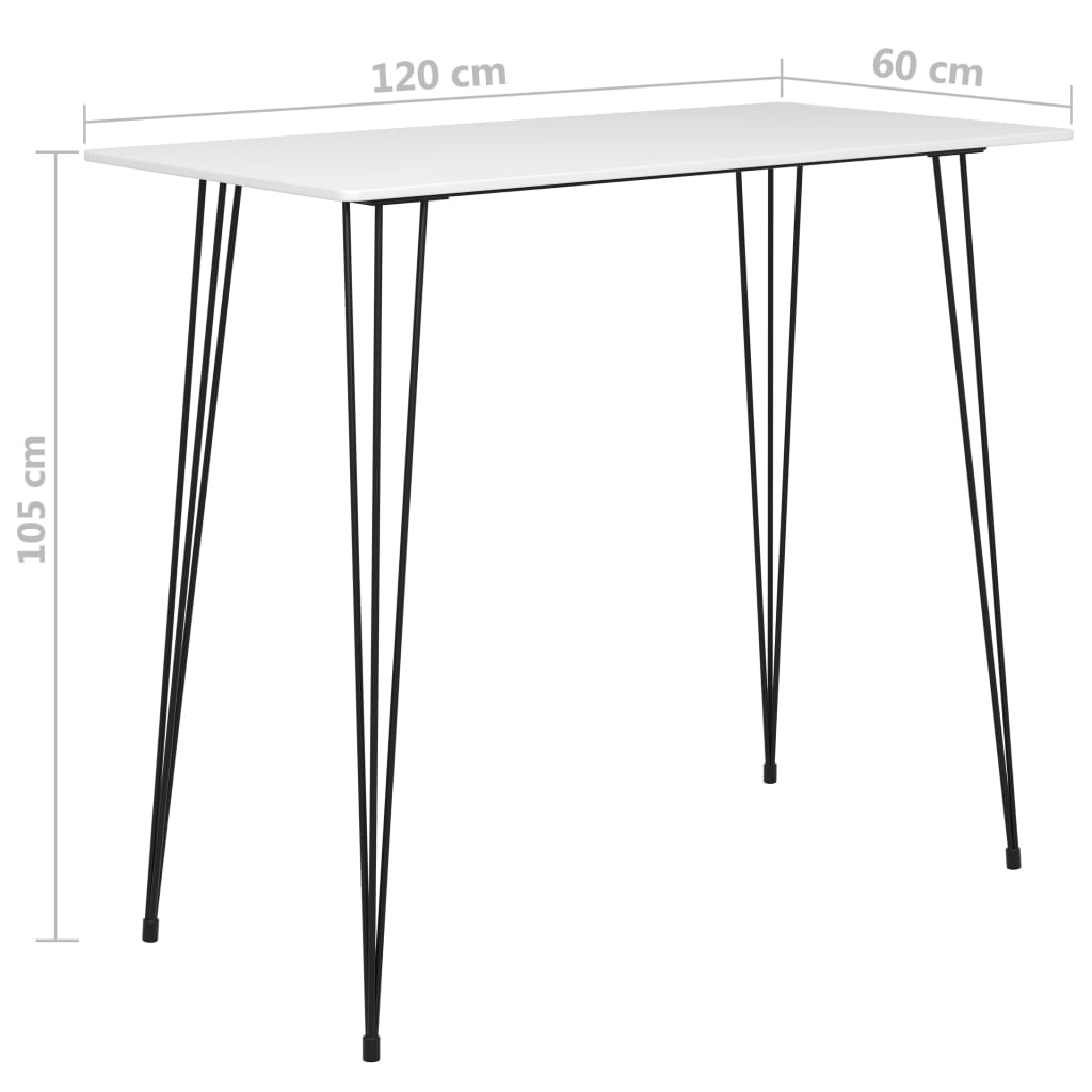 3-tlg. Bar-Set Weiß