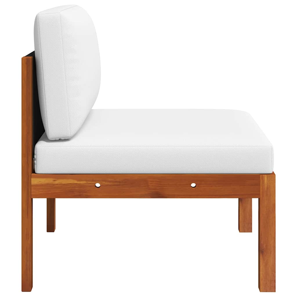 2-teiliges Garten-Lounge-Set mit Kissen Holz Akazie & Seil