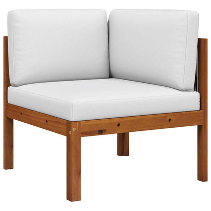 Garten-Ecksofa mit Kissen Holz Akazie & Seil