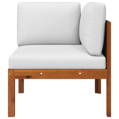Garten-Ecksofa mit Kissen Holz Akazie & Seil