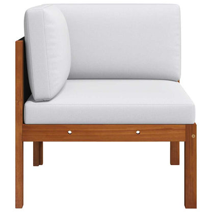 Garten-Ecksofa mit Kissen Holz Akazie & Seil