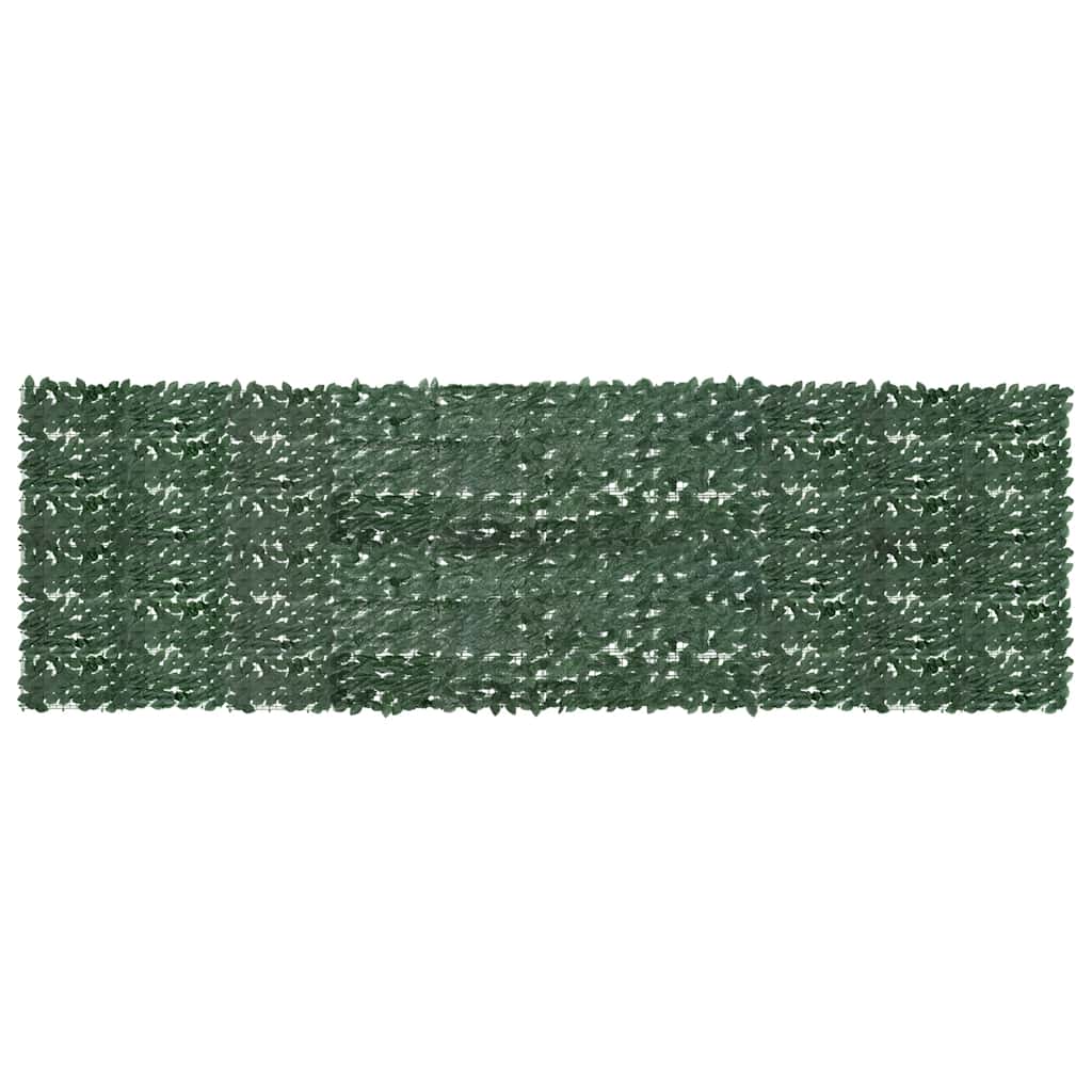 Balkon-Sichtschutz mit Dunkelgrünen Blättern 500x150 cm