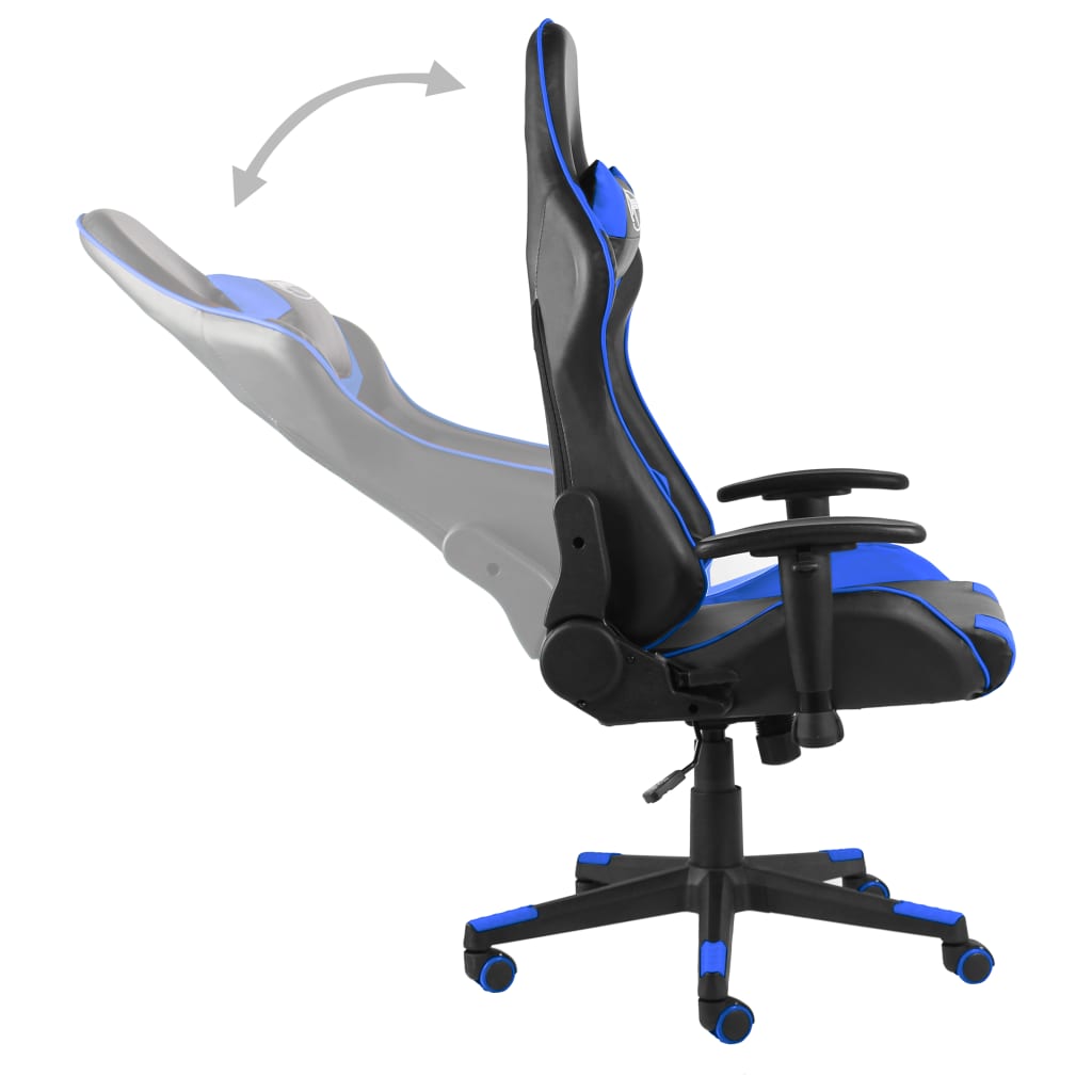 Gaming-Stuhl Drehbar Blau PVC