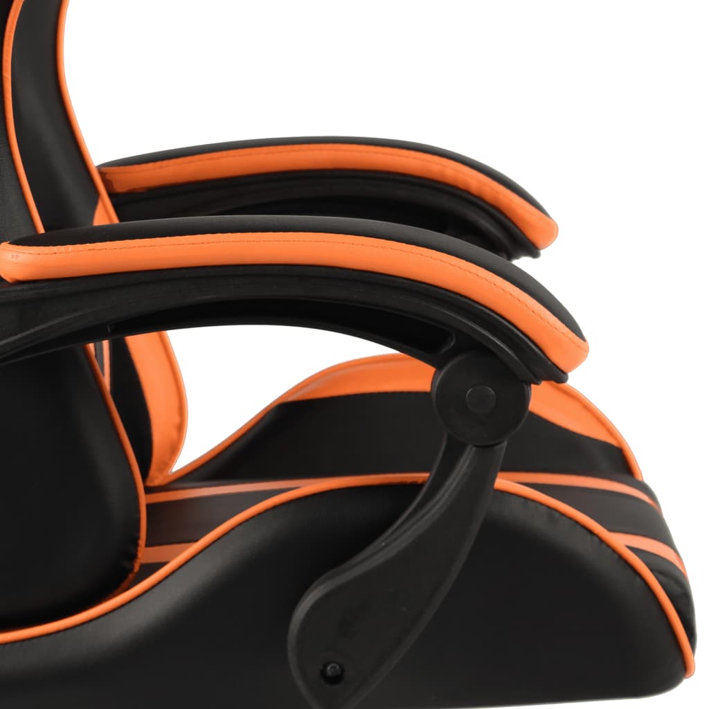 Gaming-Stuhl Schwarz und Orange Kunstleder