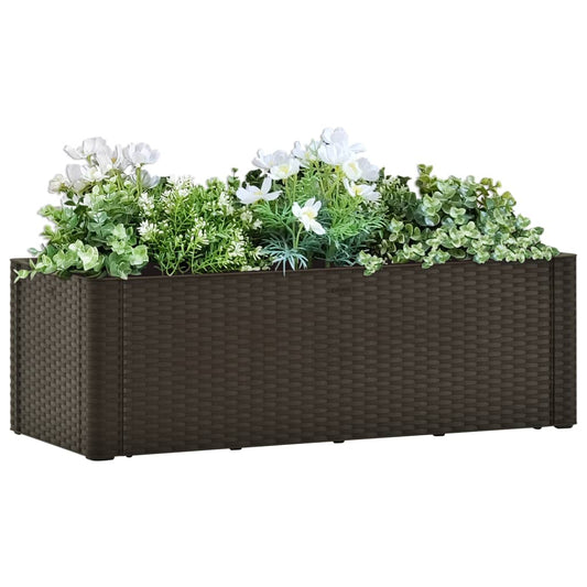 Garten-Hochbeet mit Selbstbewässerungssystem Mokka 100x43x33 cm