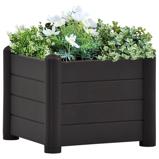 Garten-Hochbeet PP Anthrazit 43x43x35 cm