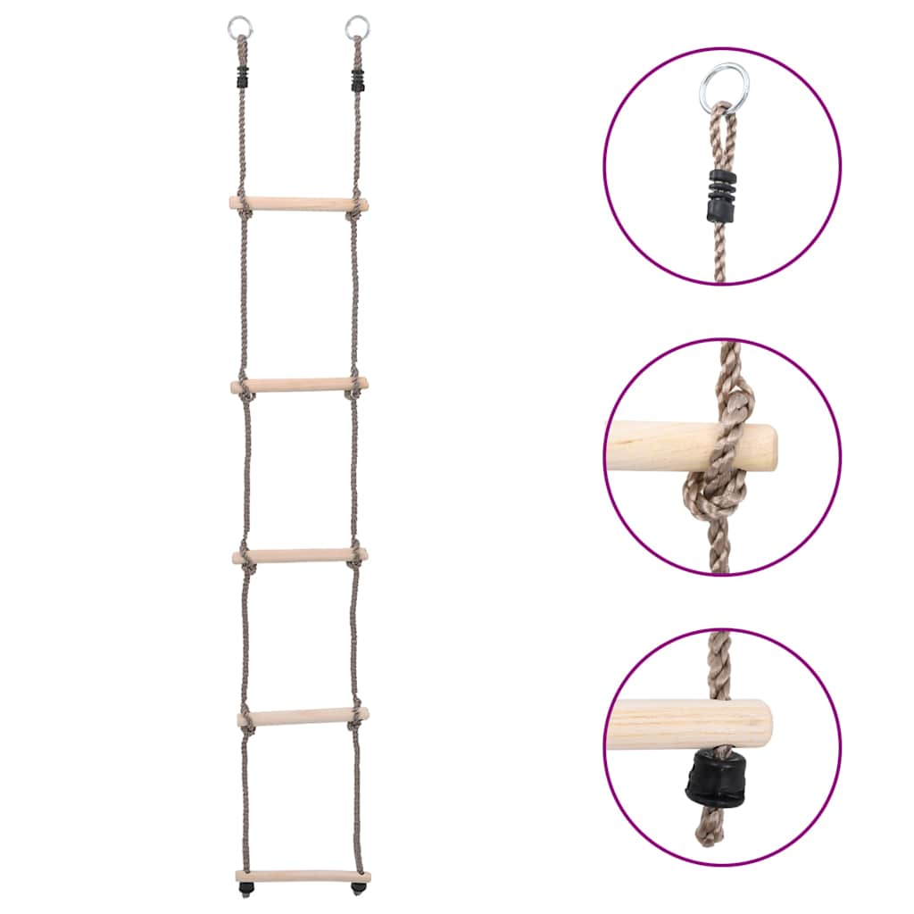 5-Stufen-Leiter 210 cm Kiefer Massivholz