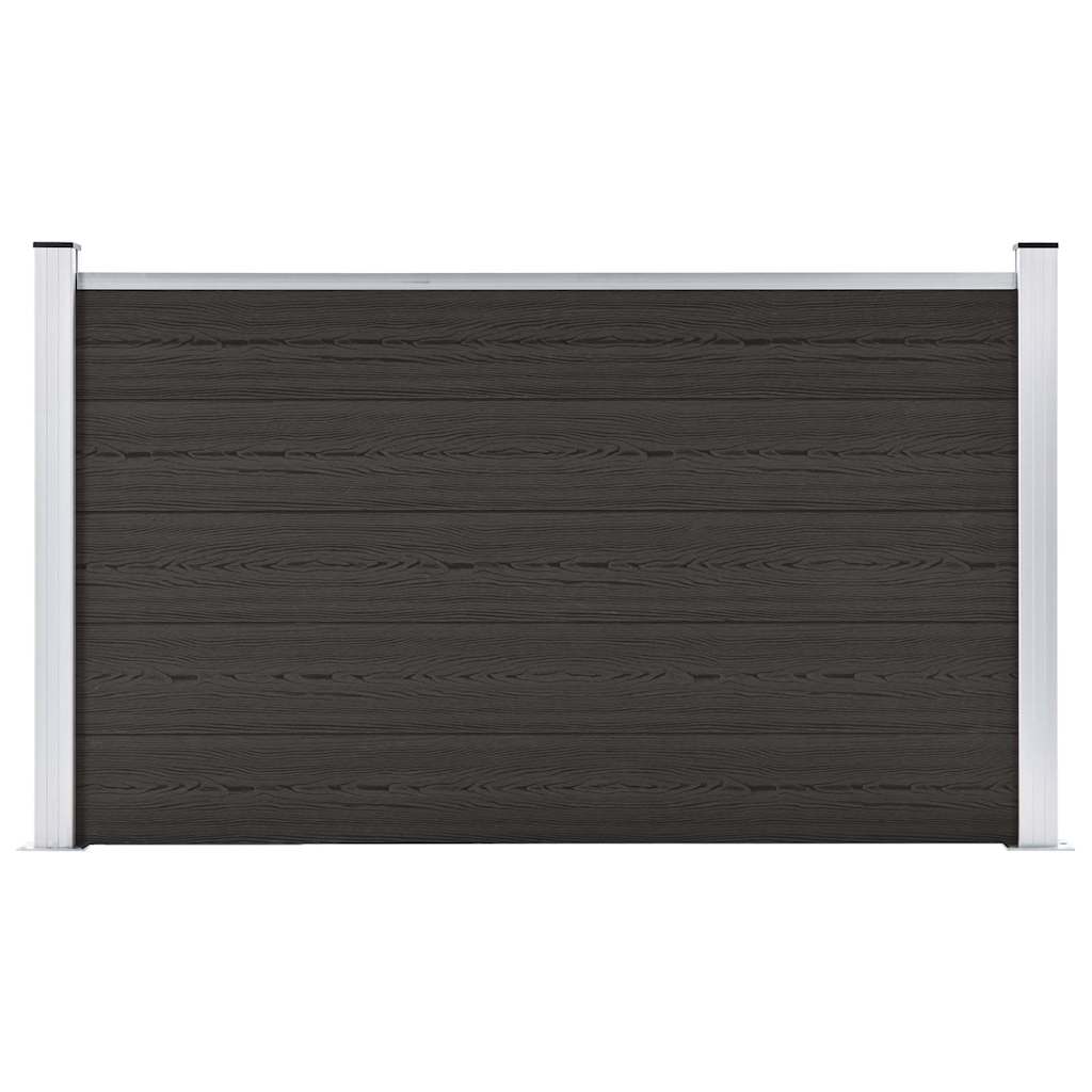 Zaunelement WPC 180x105 cm Schwarz