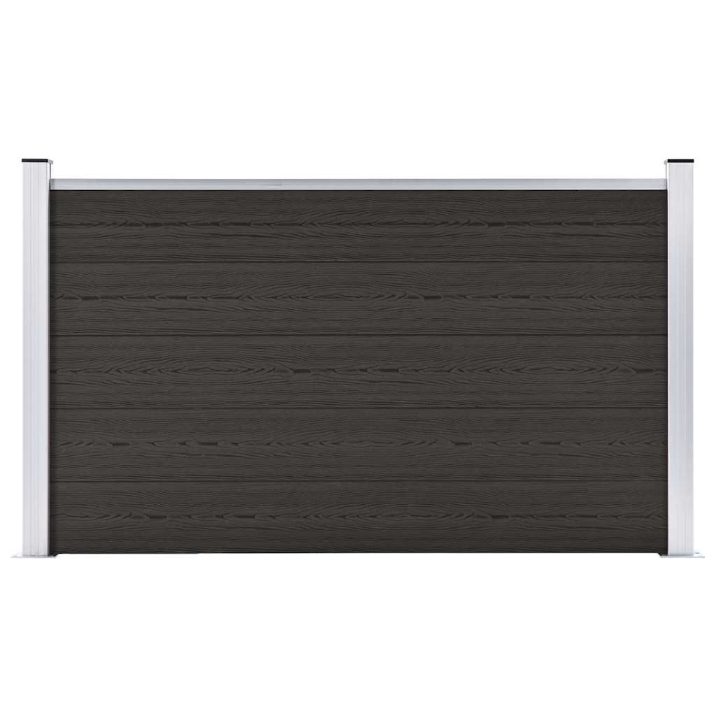 Zaunelement WPC 180x105 cm Schwarz