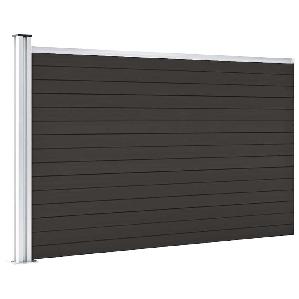 Zaunelement WPC 175x105 cm Schwarz