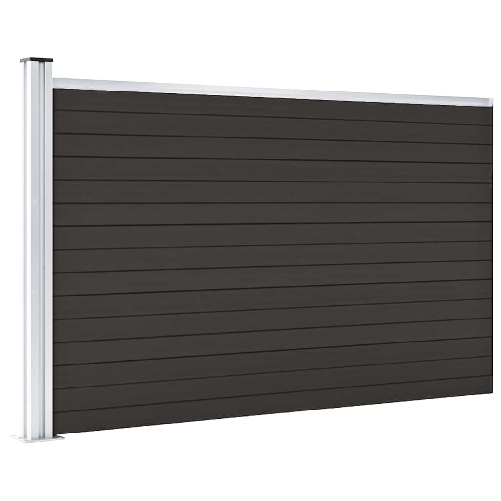 Zaunelement WPC 175x105 cm Schwarz
